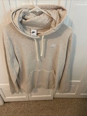 Nike Women's Heather Light Beige/Gray Pullover Hoodie